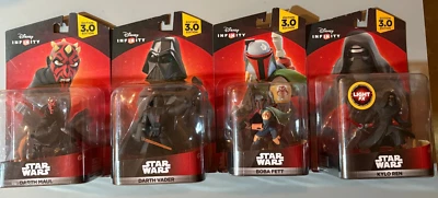 Disney Infinity 3.0 Darth Maul Darth Vader Bobba Fett Kylo Ren New In Box Unopen - Image 1 of 4