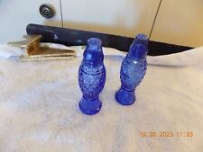 Vintage cobalt blue set of Avon salt and pepper shakers
