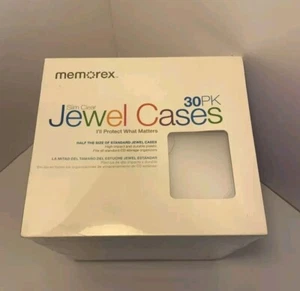 Memorex 30PK Slim Clear Jewel Cases Pack CD / DVD New Sealed - Picture 1 of 5