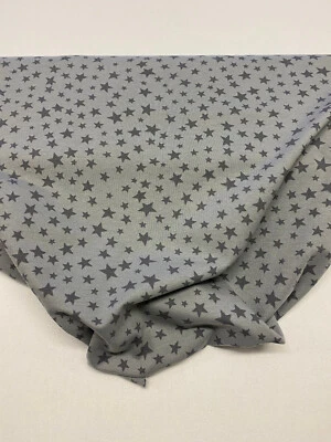 Baumwoll Jersey Stoff Meterware f. Loops Kindermotiv Sterne grau 150 cm: 0,5 lfm - Bild 1 von 4