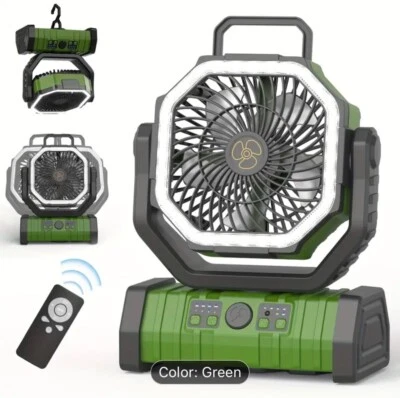 20000 mah Camping Fan With Remote And LED Light 4 Speed - Image 1 of 4