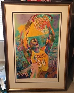 LEROY NEIMAN SHAQUILLE O'NEAL SIGNED & FRAMED SERIGRAPH 388/410 LAKERS - Picture 1 of 5