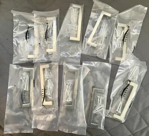 TUNNY 10 Pack 3/8 in X 3  3/4 in Shiny Nickel Solid Square Cabinet Handles - Picture 1 of 13