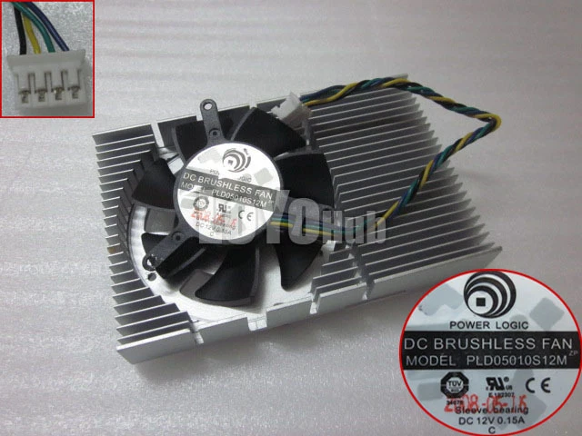 NEW Zotac 9400GT GT210 GT520 graphics card fan heatsink PLD05010S12M 4-Pin  - Image 1 of 4