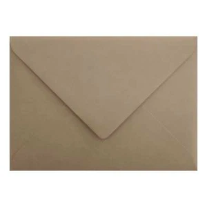 Shitake Brown 114mm x 162mm Gummed 120gsm C6 (to fit A6) Coloured Envelopes - Picture 1 of 4