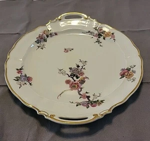 Bernardaud Bengali Limoges France Porcelain Pierced Handled 11.5" Cake Plate - Picture 1 of 6