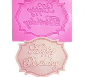 Happy Birthday Letters silicone mold chocolate fondant cake decoration Tools mou - Bild 1 von 12