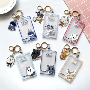 Kpop TXT Cute Acrylic Card Holder Cartoon Student ID Holder Keychain Keyring - Picture 1 of 7