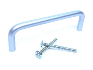 Stanley USA 4" Draht Schrank Schublade Knopf Ziehen Satin Chrom Massives Messing ES - Bild 1 von 7