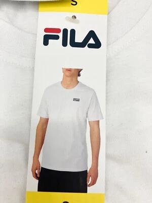 Fila Skylar Men's Cotton Short Sleeve Crewneck Logo T-Shirt White Size Small - Image 1 of 4