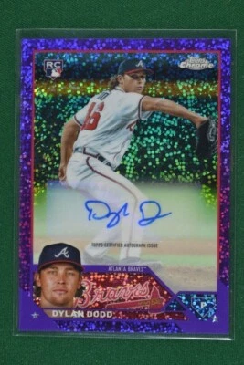 2023 Topps Chrome Update Dylan Dodd Auto Purple Speckle /299 RC Braves #AC-DD - Image 1 of 2