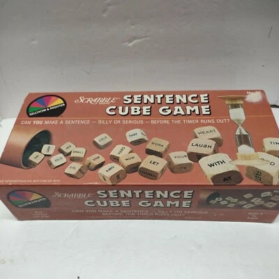 Scrabble Sentence Cube Game 1983 Vintage Selchow & Righter Co. Complete  - Image 1 of 4