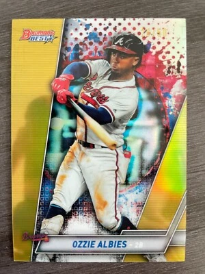2019 Bowman's Best Ozzie Albies - GOLD Refractor #54 - 2nd year - serial 20/50 - Image 1 of 2