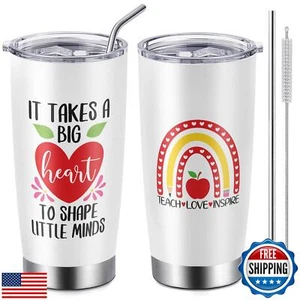 Teacher Appreciation Gifts, Teacher Tumblers for Women Men, 20 oz Stainless S - Picture 1 of 5