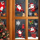 Christmas Window Stickers Shopwindow Ornament Santa Stickers Snowflake Decals