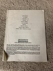 Original Missing cover alien syndrome arcade  game owners manual