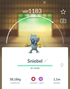  ✨#215 Shiny Sniebel (Hisui) Pokémon Go✨ - Bild 1 von 2