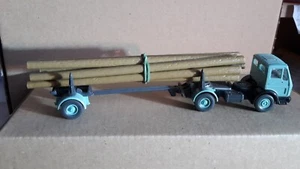 Wiking 390/17 MB 1617 S trasporto legname lungo turchese legno tondo H0 IMBALLO ORIGINALE NUOVO - Foto 1 di 1