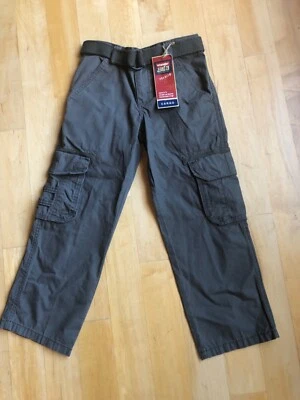 Wrangler boys cargo pant 8 regular nwt belt included adjust to fit khaki - Image 1 of 4