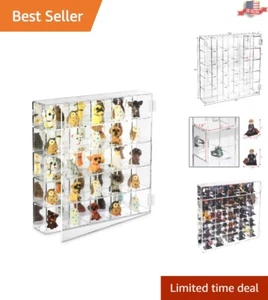 Elegant 25 Compartment Acrylic Display Case with Mirrored Back for Collectibles - Picture 1 of 10
