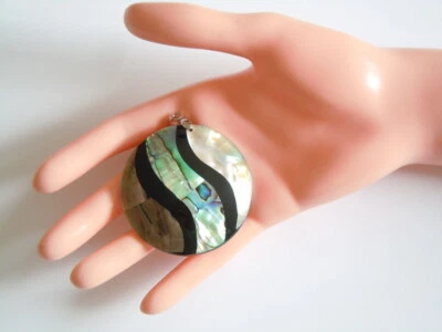 Perlmutt/Seeopal Anhänger 18 KGP Stempel groß 24,0 g/6,3 x 5,0 cm - Bild 1 von 4