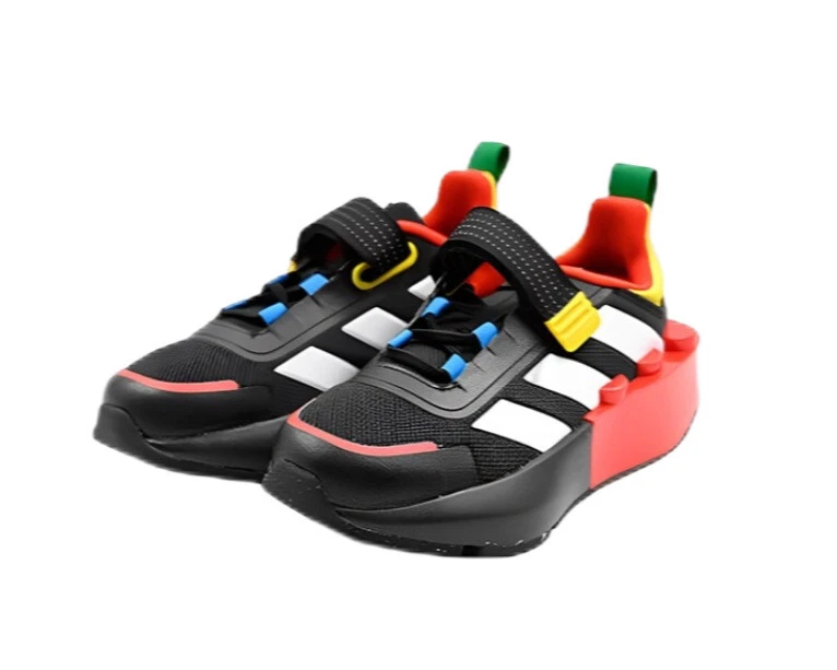 Size 4.5 (GS) - adidas Tech Runner x LEGO Low Shock Blue Red 2023