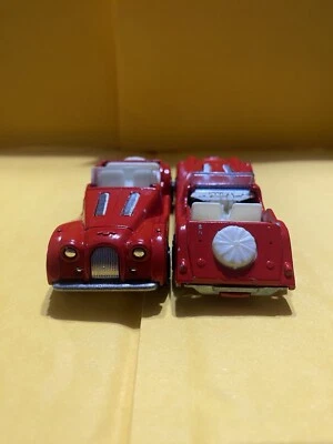 Vintage Majorette #261 Morgan Convertible Roadster Red White PAIR - Image 1 of 3