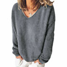 Tops Pullover Ladies Loose Jumper Womens Long Sleeve T-shirt Neck Plus Size