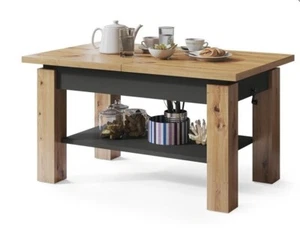 Höhenverstellbarer Couchtisch Astro Kaffetisch aufklappbar ausziehbar Ablage - Bild 1 von 39