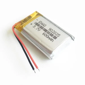 Batería recargable de polímero Lipo Li 3.7V 902035 600mAh para cámara de reloj inteligente - Imagen 1 de 3