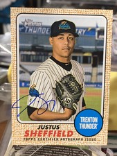 2017 Topps Heritage Auto #ROA-JS Justus Sheffield Trenton Thunder