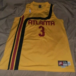 Vintage Atlanta Hawks Shareef Abdur-Rahim #3 Basketball Nike Trikot gelb XXL +2 - Bild 1 von 6
