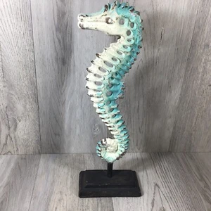 Cast Iron Seahorse Statuette Sea-life Decor Marine Art Beach Theme Decoration - Picture 1 of 18