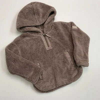 Abercrombie & Fitch Niños Sherpa Sudadera con Capucha Chaqueta Pullover Bolsillos Taupe 5/6 Unisex Foto 1 de 4