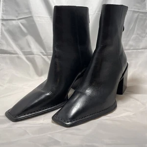 Alexander Wang Parker Mid Heel Stiefel Gr. 7 (37) Schwarz Leder Chelsea - Bild 1 von 11