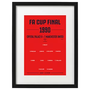Manchester United 1990 FA Cup finale stampa/poster arte - Foto 1 di 2