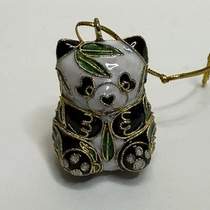 Cloisonne Weihnachtsschmuck Panda Bär - Bild 1 von 8