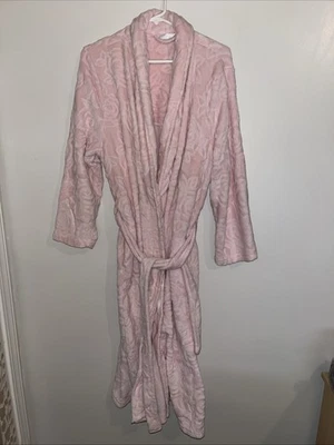 Bata de felpa rosa para mujer, con cinturón talla grande usada Foto 1 de 4