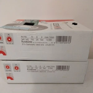 Lessmann Wheel Brush D150mm x w25 Bore 50 Steel Wire 0.20 345 142 x 2 - Picture 1 of 3