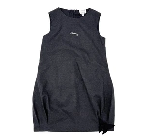 EUC Armani Junior Girls Logo School / Formal Sleeveless Bubble Dress In Gray 8 - Picture 1 of 13