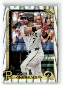2025 Topps Chrome #42 ISAIAH KINER-FALEFA RAYWAVE REFRACTOR SP PIRATES - Picture 1 of 2