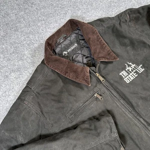 DRI DUCK Outlaw Jacket Mens XL Black Brown Canvas Work Zip Quilted Lined 5087 - Picture 1 of 13