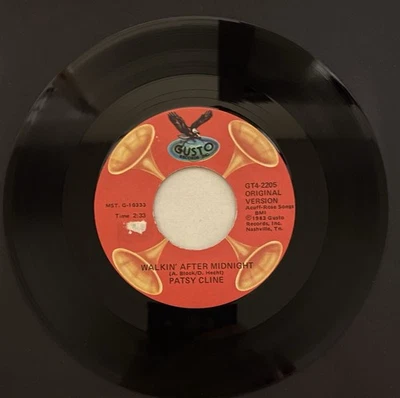 Patsy Cline Walkin' After Midnight / There He Goes (1983) 45RPM Gusto GT4-2205 - Image 1 of 2