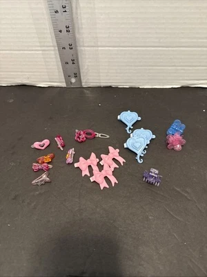 Lot Of Girl Hair Barret And Clips Various Color And Shapes Foto 1 de 4