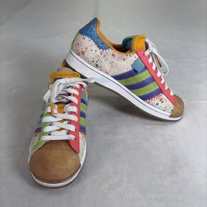 Adidas S.E.E.D Superstar Shoes Women's 8.5 G20 GX2235 Sneakers Paint Splatter - Picture 1 of 15