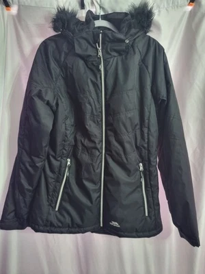 Mujer Trespass All Weather Chaqueta Negro Talla Extra Grande Extra Capucha Desmontable Foto 1 de 4