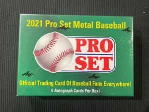 2021 LEAF PRO SET METAL BASEBALL *HOBBY* SEALED BOX 6 AUTO/AUTOGRAPH - Picture 1 of 2