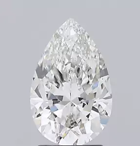 2 CT Pear Shape Lab Grown Diamond For Engagement Ring - Picture 1 of 4