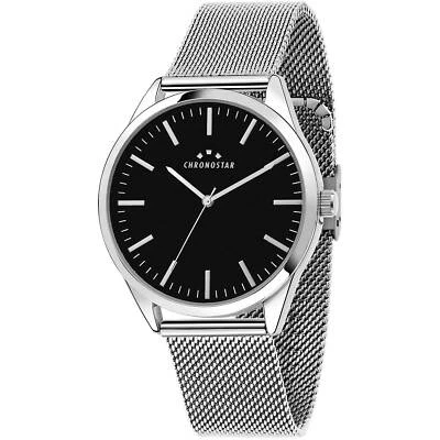 Orologio Chronostar Classique R3753298009 Watch Maglia Milanese Uomo Nero 41 mm Foto 1 de 2