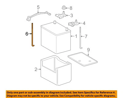 Soporte de abrazadera de retención de batería TOYOTA OEM 07-16 Tundra perno trasero 744510C020 Foto 1 de 2